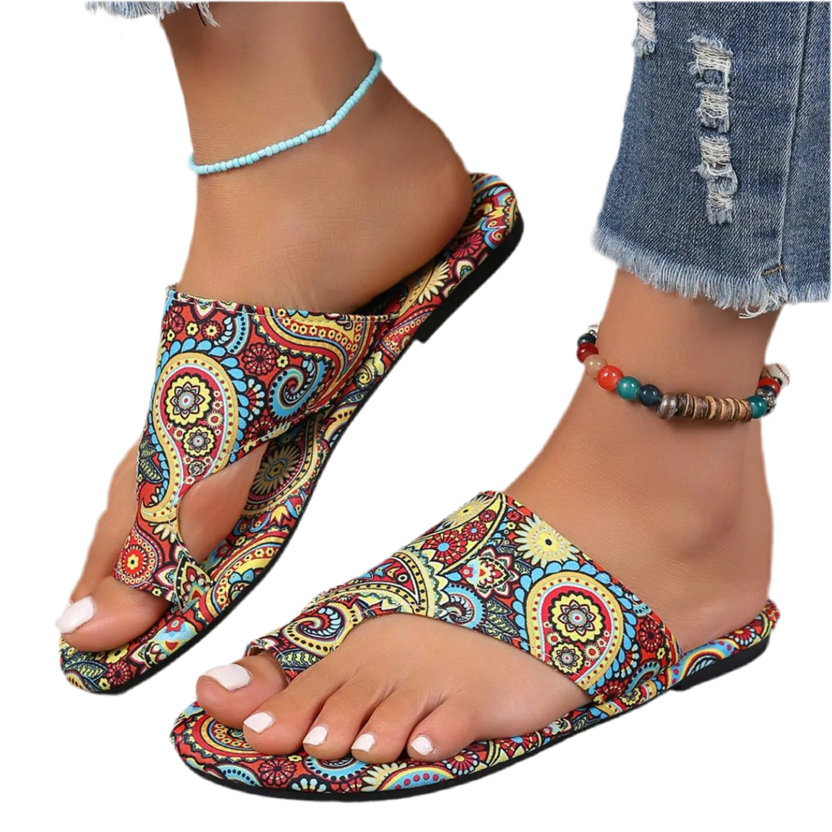 Toe Loop Flats Sandals