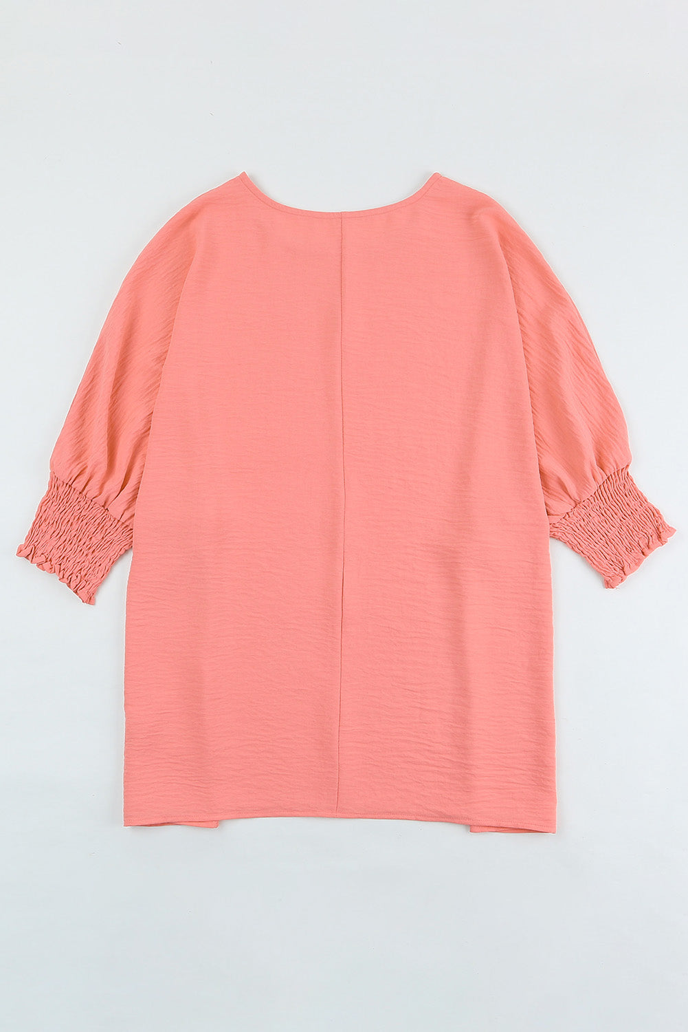 Apricot Smocked Wrist Shift Top